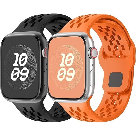 Myapulua Sport Band‎ for Apple Watch Band Silicone Breathable 42 44 45 46 49mm - Picture 1 of 6